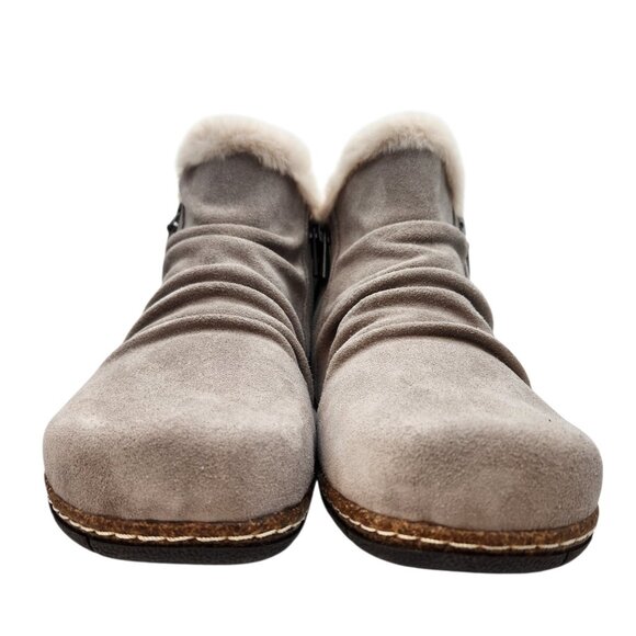 Earth Women's ERIC Casual Bootie Grey 9W Leather Suede Upper - Picture 2 of 7